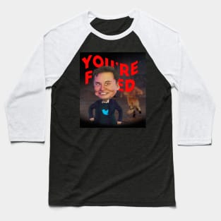 Elon Musk caricature Baseball T-Shirt